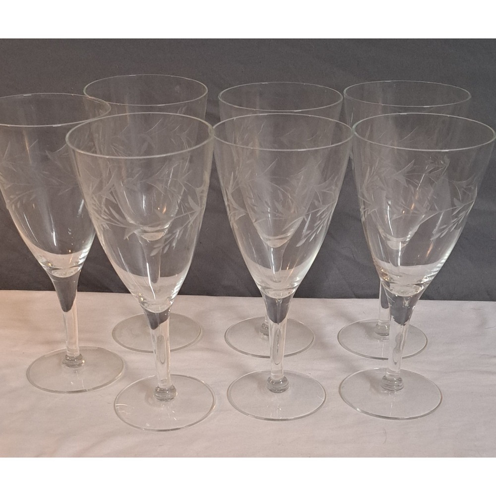 Vintage Princess House Heritage Crystal Irish Coffee Mugs Etched Floral Pattern - Picture 14 of 16